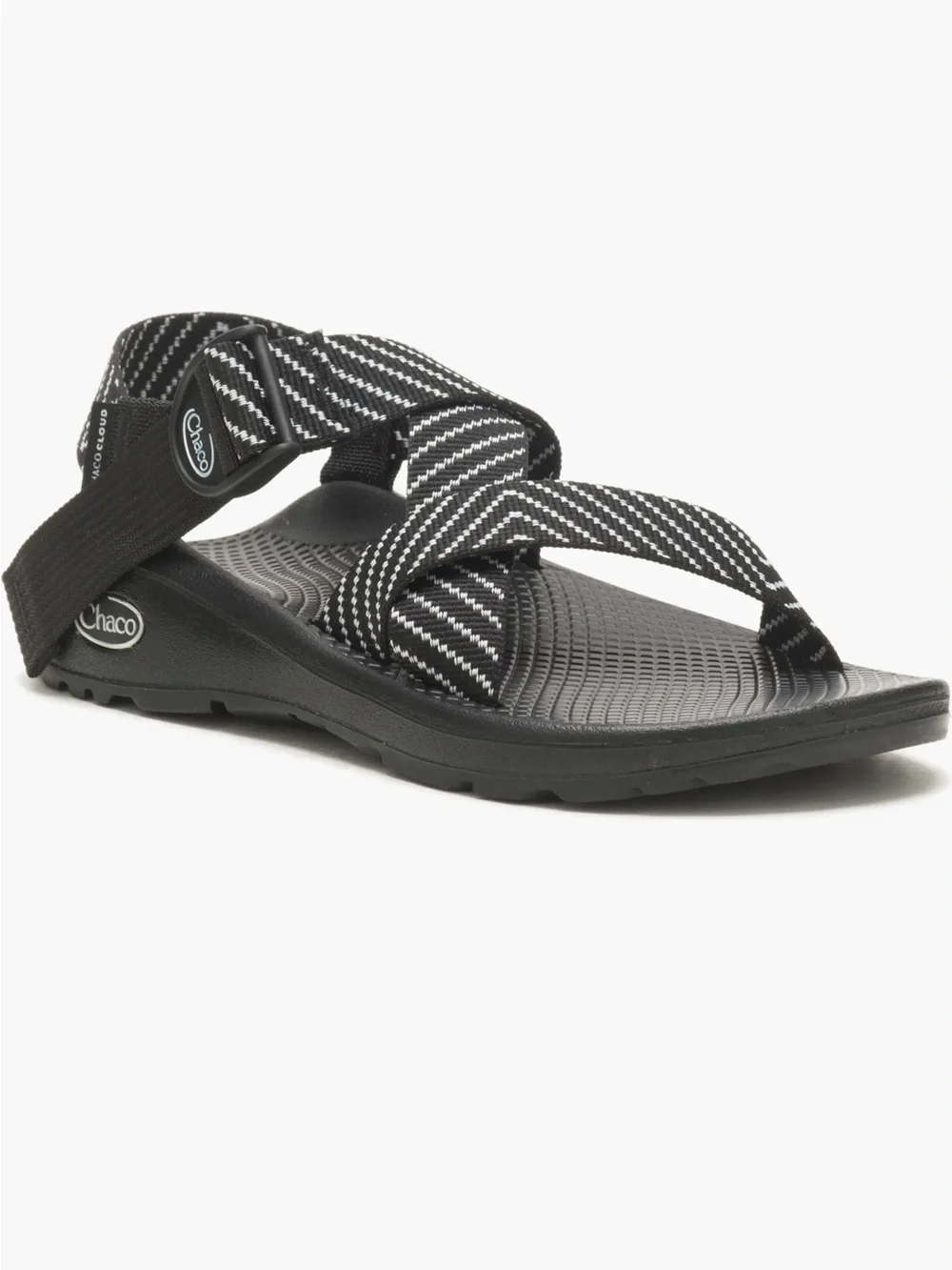 Chaco Black & White Striped Z-Style Sandal